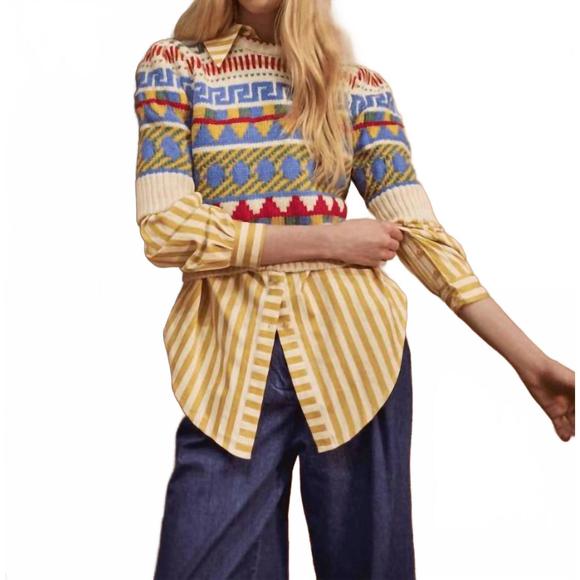 NEW HUNTER BELL odette sweater in kent fairisle - Picture 2 of 5